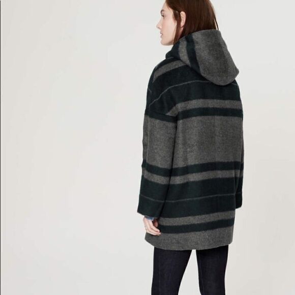 Loft Striped Long Coat - Picture 2 of 3